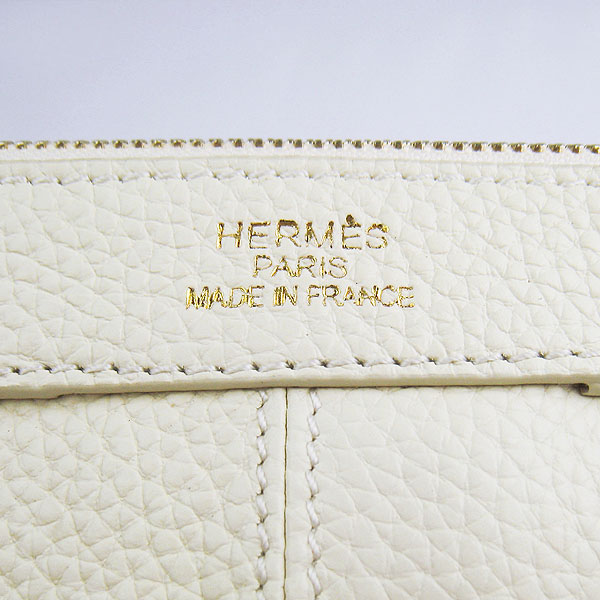 Fake Hermes New Arrival Double-duty leather handbag Off-White 60669